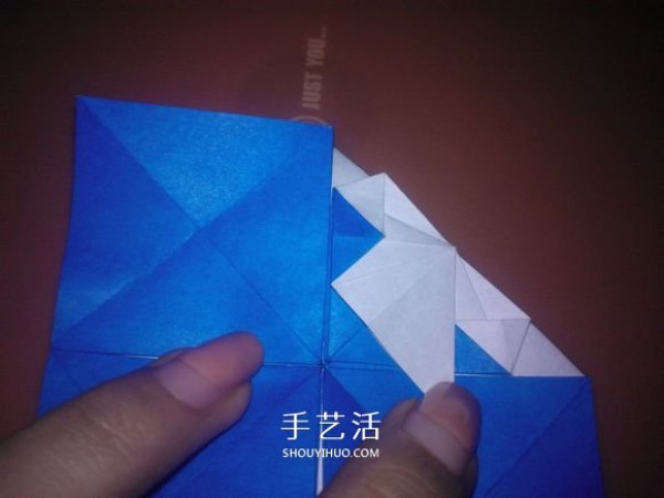 How to fold a flat crab with a diagram that looks like a small crab origami