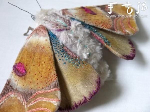 Insects of fabric art: butterflies, moths, grasshoppers