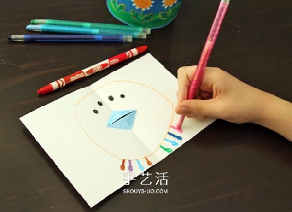 How to make a Fathers Day greeting card: Cute cartoon style little monster greeting card