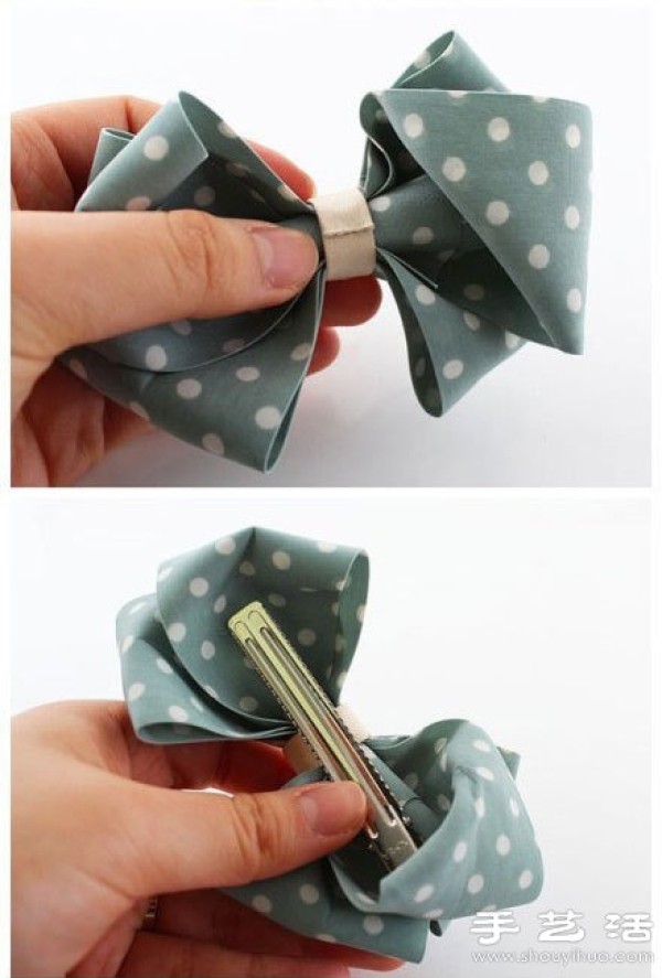 DIY bow hair clip illustration tutorial