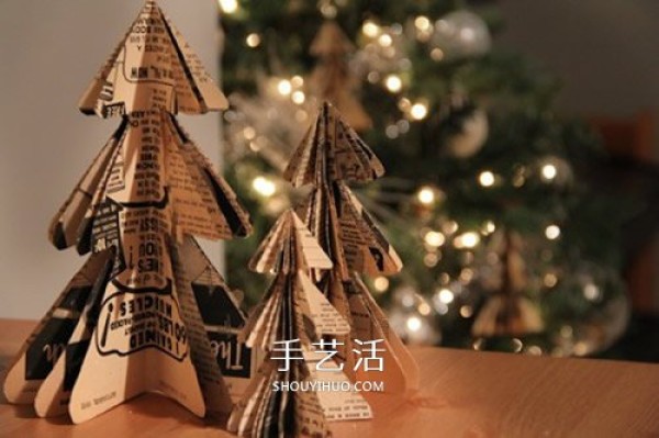 10 Beautiful Handmade Christmas Tree Pictures Made of Paper