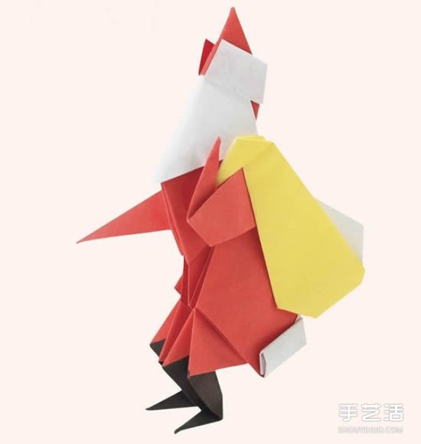 Santa origami step-by-step tutorial, handmade origami Santa tutorial