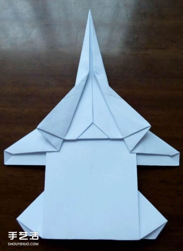 How to use paper to fold a fighter jet and illustrate how to fold an A4 paper fighter jet