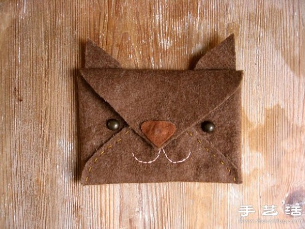 Non-woven fabric tutorial: Handmade cute animal card holder