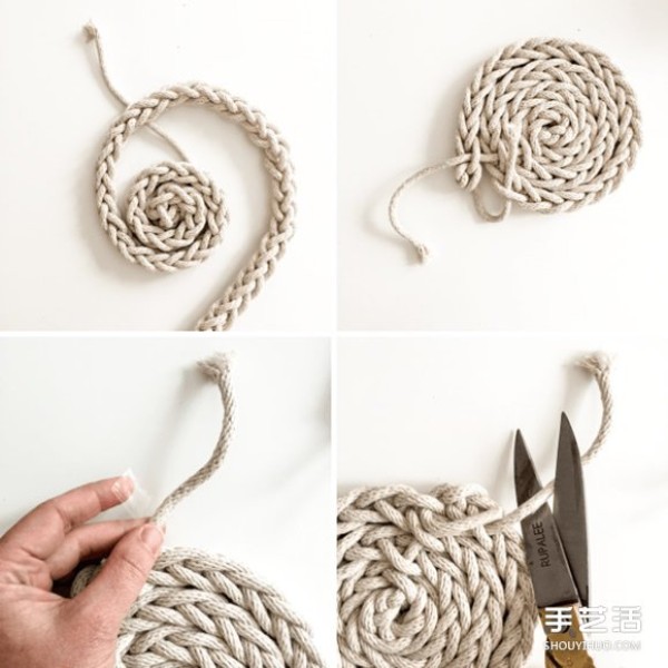 Home-made hand-woven cotton rope coasters will make you fall in love with the simple and natural style~