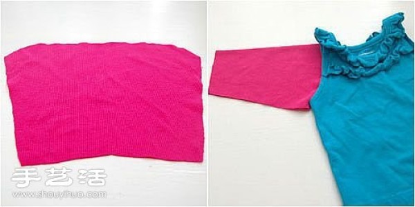 Tutorial on remodeling old baby clothes, DIY simple contrasting color baby clothes