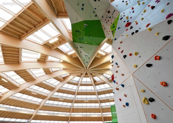 Giant mushrooms have landed in Denmark, a thousand-square-meter giant street sports park