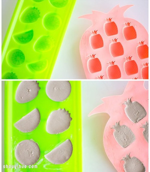 Cement DIY handmade fruit-shaped refrigerator magnet tutorial