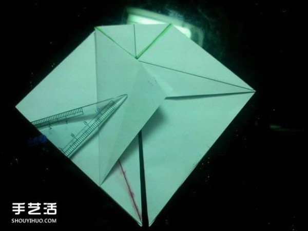 Handmade origami beautiful box illustration with paper crane packaging box folding method