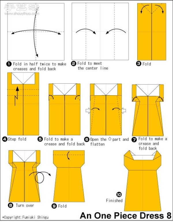 Beautiful Origami Clothes Illustrated Tutorials