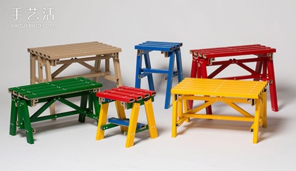 Colorful and free to match! South Koreas PESI reinterprets cardboard furniture