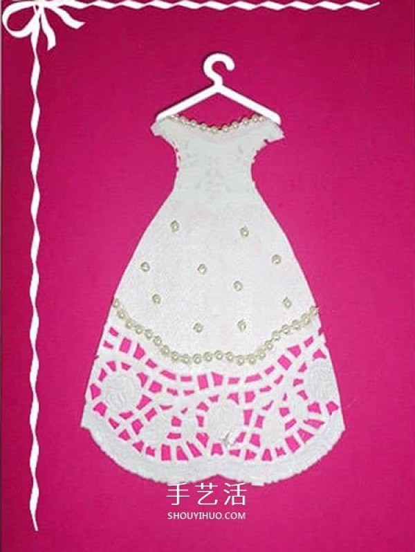 Send your mom a beautiful dress! Lace Cake Paper to Make Mothers Day Cards