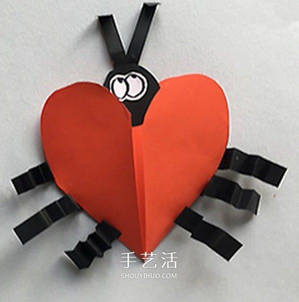 Blessings and luck! How to make Valentines Day love cards with seven-star ladybugs