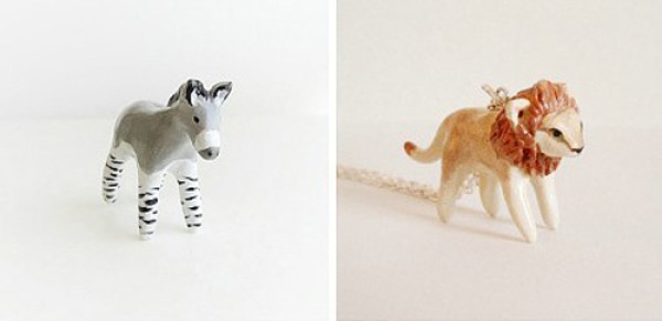 Naive little soft clay animals