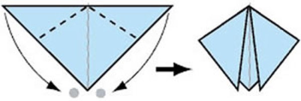 Pictures of the folding method of the seven-star ladybug, a simple tutorial for young children to learn to fold a ladybug