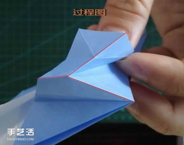 Handmade origami girls head illustration, step-by-step folding method for a girl with short hair