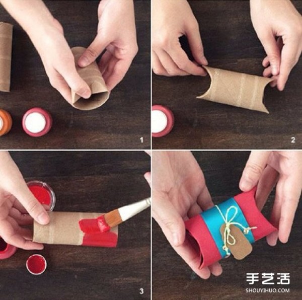 How to make a simple and beautiful packaging box DIY production of roll paper tube packaging box