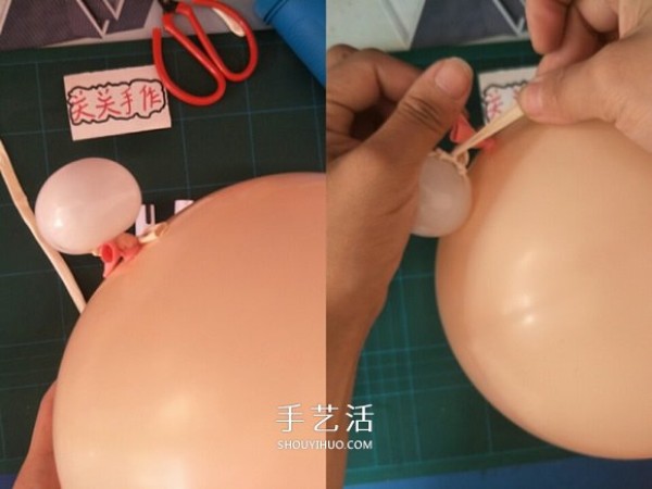 Christmas gift for children: How to make Santa Claus holding a balloon