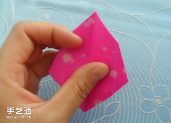 Childrens origami box tutorial, simple how to fold a paper box with illustrations