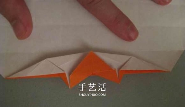 Origami illustration of three-dimensional jack-o