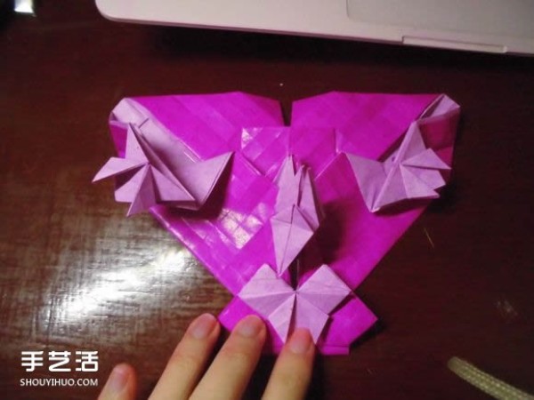 Die Lianhua Love Origami Illustration of Creative Love Origami Step by Step