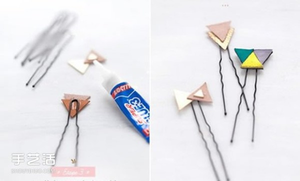 Handmade homemade hairpin picture tutorial DIY leather hairpin making method