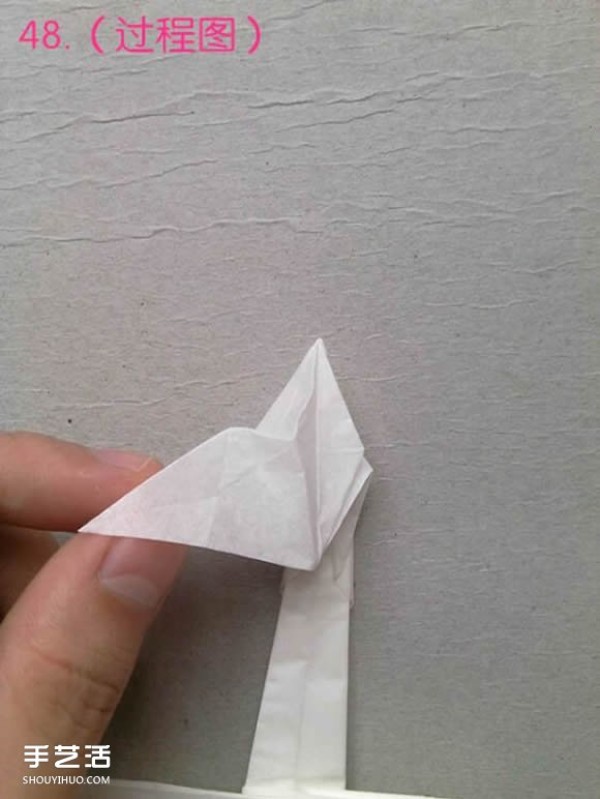 How to fold paper egrets with detailed illustrations of steps for folding three-dimensional egrets