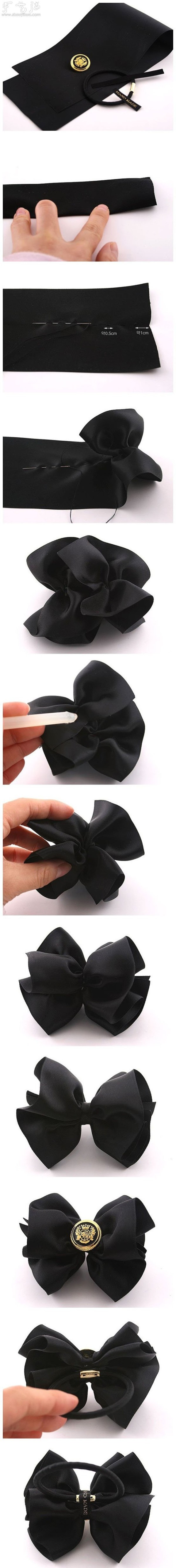 Handmade Tutorial on Making Beautiful Hairpins from Silk and Satin