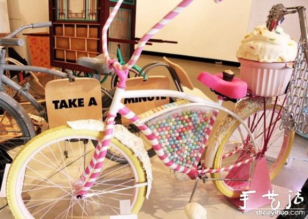 Candy and cake DIY bicycle