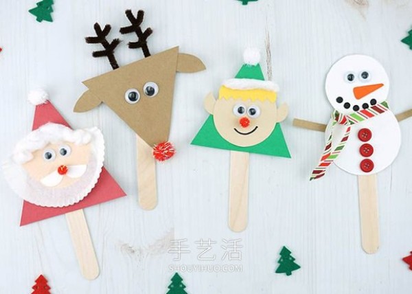 Tutorial on how to make simple Christmas puppets by hand in kindergarten