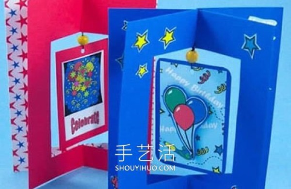 Illustrated tutorial on how to make your own creative three-dimensional birthday cards