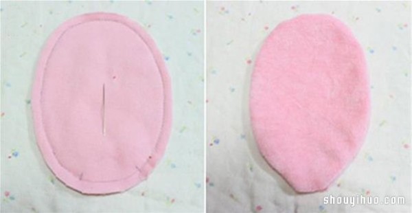 Cute Pink Fabric Rabbit Non-woven Fabric Handmade Illustrated Tutorial