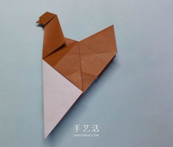 How to fold an origami hen with illustrations and steps of folding a hen