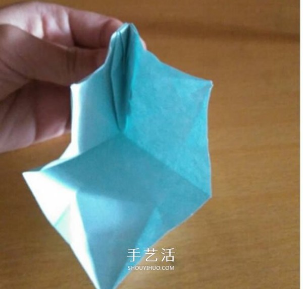 How to fold beautiful paper flowers, origami eight-pointed star flower with illustrations