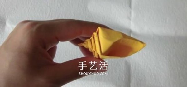 Tutorial on how to fold pearlescent conch, step by step diagram of origami conch