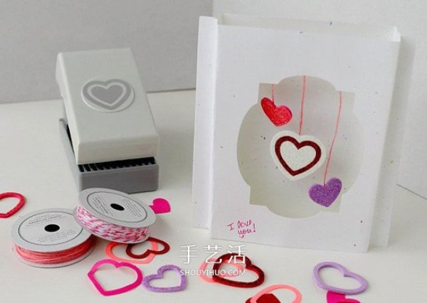 Creative and beautiful three-dimensional Valentines Day greeting card handmadeCrafting tutorial