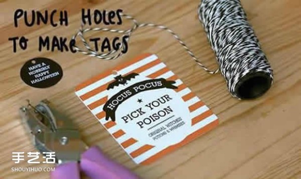 How to make Halloween tea bags by making handmade cardboard and making Halloween tea bags