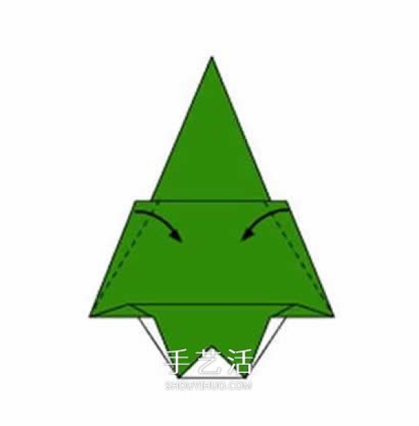 Using a piece of paper to fold a Christmas tree, a tutorial on how to fold a Christmas tree for kids