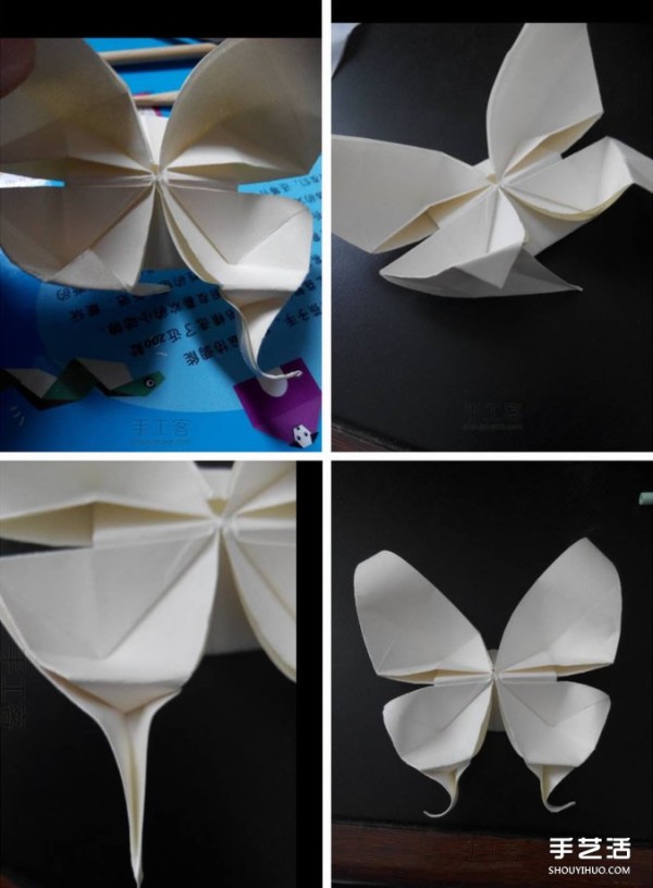 Difficult origami butterfly tutorial steps with complex butterfly folding diagrams