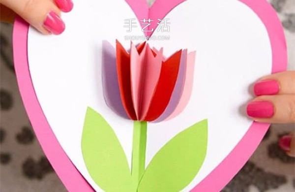 How to make Mothers Day tulip love cards by hand