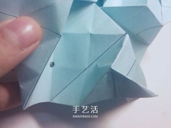 Teach you folding step by step! Detailed illustration of Kawasaki rose origami process