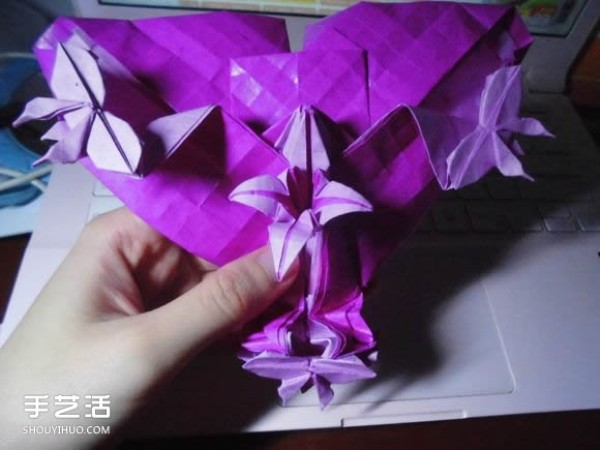 Die Lianhua Love Origami Illustration of Creative Love Origami Step by Step