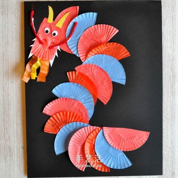 Tutorial on how to make New Years Chinese dragon stickers from cake paper