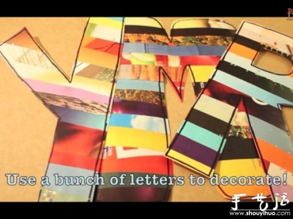 Tutorial of handmade DIY letter decorative painting