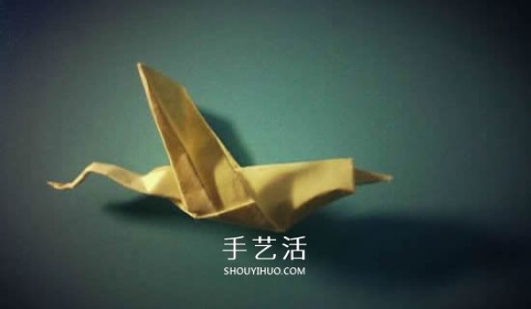 Simple hummingbird origami method, origami hummingbird illustration tutorial