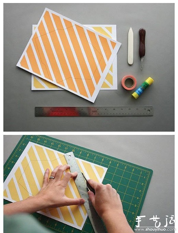 Handmade origami tutorial for making cute envelopes