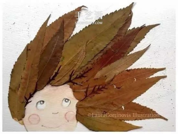 A collection of simple and beautiful leaf stickers for children