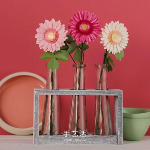 How to make gerbera from cardboard with illustrations of handmade gerbera