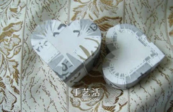 Illustration of the simple and beautiful hand-making method of a love gift box