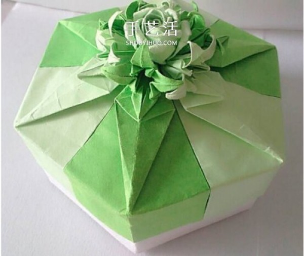 How to fold a rose lily gift box origami perfect Valentines Day packaging box